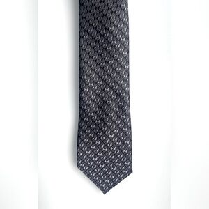 Perry Ellis Black and Gray Patterned Tie